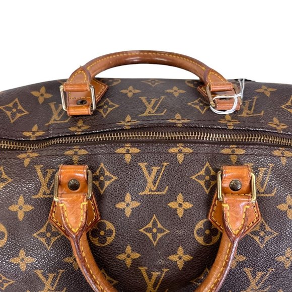 Authentic Louis Vuitton Satchel Bag Speedy 40 Monogram Used LV Handbag Vintage - Picture 8 of 12